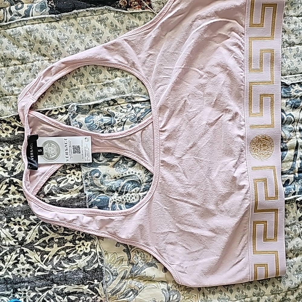 VERSACE Pink Bra and Panty Set Size 5